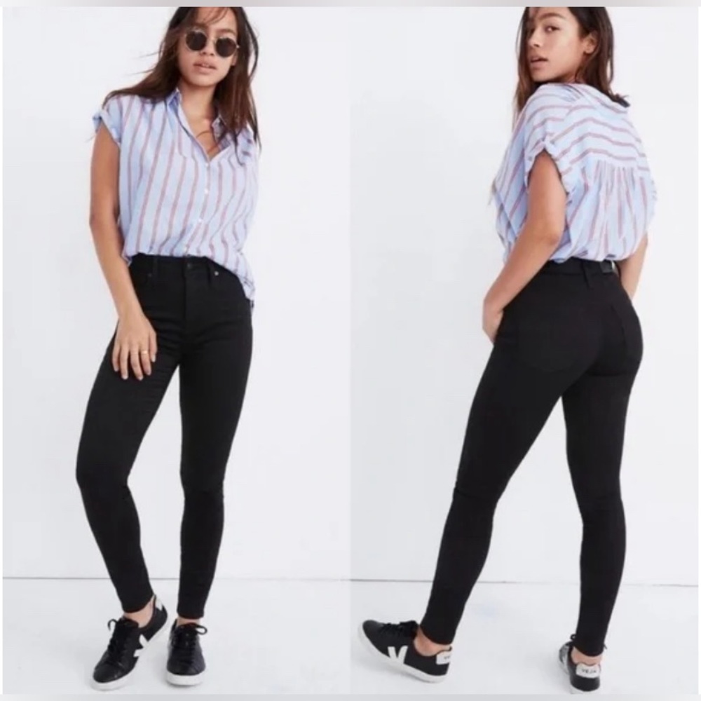 NWT Madewell W 24 Black Curvy High Rise Skinny Jean